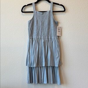 Nordstrom Smocked Girls Light Blue Tiered Dress